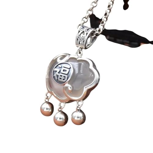 NEU 2026 UNISEX FINDINLES STELL MODE BALL JADE LOCK Pendant für Lady Choker Accessoires Vintage Segen Quasten Halskette Frauen Schmuck Trendy Kreatives Geschenk für Frauen und Männer von LCHJX