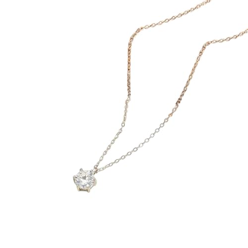 NEU 2026 UNISEX Klassiker Sechs Klaue 1ct 10ct D Farbe Moissanit Anhänger Halskette Frauen Hochzeit Braut S925 Sterling Silber Neck Kette Fein Schmuck Luxuszubehör Trendy Best für Geschenk und Männer von LCHJX