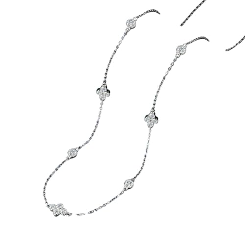 Neu 2026 Unisex 3mm & 2mm Moissanite Choker Halskette zertifiziert 925 Sterling Silber -Schlüsselbeutel Kettenketten für Frauen Modedekoration Schmuck Luxus mit Ihnen Accessoires Trendy für von LCHJX