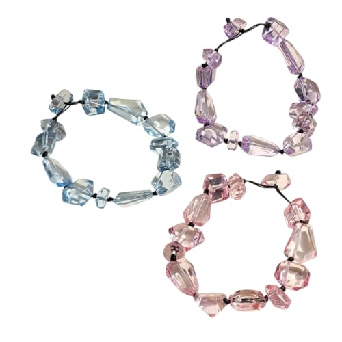 Neu 2026 für trendige transparente geometrische Perlenkette Halskette Frauen Farb Ästhetik Design Harz ihre Party Dekoration Schmuck Luxus mit Ihrem Accessoires Bestes Geschenk von LCHJX