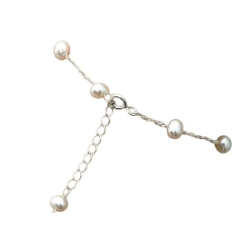 Neue 2025 Natural Freshwater Pearl 925 Sterling Silber Kette Armband Fashion Schmuck für Frauen Geschenke Dekoration Schmuck Gedenk mit für Sie Accessoires Trendy Creative Best für Geschenk von LCHJX