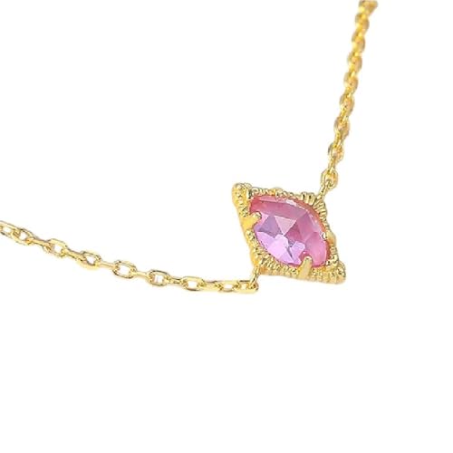 Neues 2025 Lamoon Vingate Armband für Frauen 925 Silbercharme Armbänder synthetische Korundung 14K Gold Plated Fine Decoration Juwely Luxus mit für Sie Accessoires Trendy Creative Best für Geschenk von LCHJX