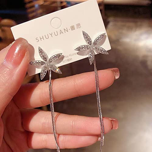 Ohrringe Lange Ohrringe eingelegte Zirkonohrringe für Frauen Hochzeit Schmuck Ohrringe Lange Ohrringe eingelegte Zirkonohrringe für Frauen Hochzeit Schmuck von LCHJX