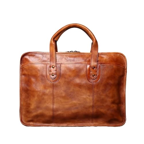 Retro Herren Aktentasche Kauflatten -Handtasche Reisetasche handgefertigt Leder Laptop Business Tasche Schulter -Crossbody -Tasche Retro Herren Aktentasche Kauflatten -Handtasche Reisetasche handgefertigt Leder Laptop Business Tasche Schulter -Crossbody -Tasche von LCHJX