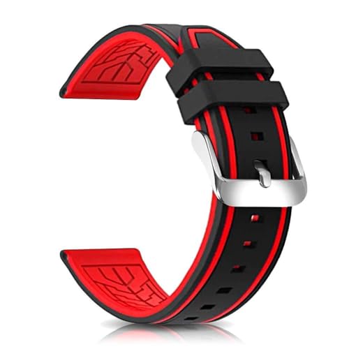 Silikon Uhrenbänder Tauchermodell Ersatz Gummi -Uhr -Gurt 20mm 22 mm 24 mm 26 mm wasserdichte Linie Bicolor Silberschnalle für Männer und Frauen Sport Silikon Uhrenbänder Tauchermodell Ersatz Gummi -Uhr -Gurt 20mm 22 mm 24 mm 26 mm wasserdichte Linie Bicolor Silberschnalle für Männer und Frauen Sport von LCHJX