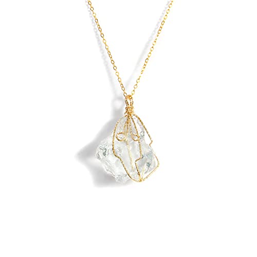 Steinanhänger Halskette Goldkette Unregelmäßige Form Charme Halsketten Bunte Hochzeitsfeier Halskette für Frauen Schmuck Geschenke von LCHJX