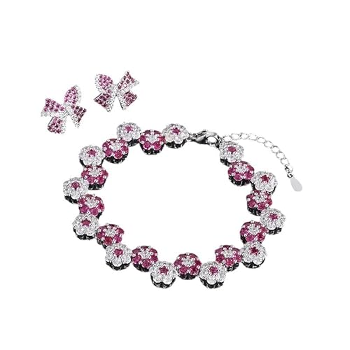Trendy 925 Silbernadel Bug Ohrringe Armband Set für Frauen ihre Luxus kubische Zirkonia Blume Hochzeit Jubiläum Schmuck Trendy 925 Silbernadel Bug Ohrringe Armband Set für Frauen ihre Luxus kubische Zirkonia Blume Hochzeit Jubiläum Schmuck von LCHJX