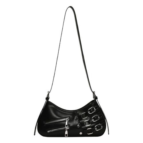 Umhängetasche Frauen Umhängetasche unter Armbeutel mit innerer Tasche PU Leder mit Reißverschluss Hobo Y2K B von LCHJX