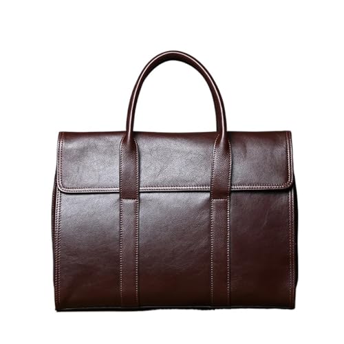 Vintage Leder Herren Aktentasche Kuhläden Handtasche Freizeitmänner Bag Wearable Gepäck für 14 -Zoll -Laptops Vintage Leder Herren Aktentasche Kuhläden Handtasche Freizeitmänner Bag Wearable Gepäck für 14 -Zoll -Laptops von LCHJX