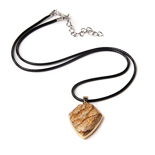 Weiblicher Quarz Anhänger Halskette Geometrische Naturstein Charme Halskette Vintage Hochzeitsfeier Halskette für Frauen Schmuck von LCHJX