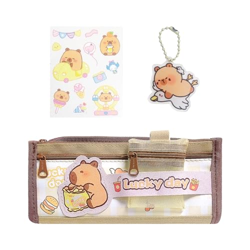 LCIEFKAE 1 Cartoon Capybara -Stiftbeutel, 1 Hängende Ornament Und 1 Set Aufkleber, Süße Stiftbeutel, Schreibwarenlager, Studentengeschenke. LCIEFKAE 1 Cartoon Capybara -Stiftbeutel, 1 Hängende Ornament Und 1 Set Aufkleber, Süße Stiftbeutel, Schreibwarenlager, Studentengeschenke. von LCIEFKAE