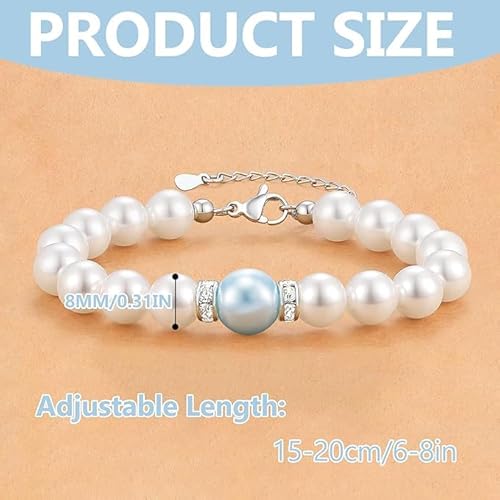 LCIEFKAE 2 Perlenarmbänder Mit Karten, Einfache Und Stilvolle, Verstellbare Perlenarmbänder, Kinderschmuck, Babys 1. Geburtstagsgeschenk. LCIEFKAE 2 Perlenarmbänder Mit Karten, Einfache Und Stilvolle, Verstellbare Perlenarmbänder, Kinderschmuck, Babys 1. Geburtstagsgeschenk. von LCIEFKAE