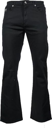 LCJ Denim Herren Bootcut Stretch Indie Retro Jeans 70er Jahre schwarz LC20, 0, 38 W/30 L von LCJ Denim
