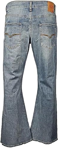 LCJ Denim Herren Flare Stretch Indie Retro Jeans 70er Jahre LC16 Bell Pants, Medium Wash, 34 W/32 L von LCJ Denim