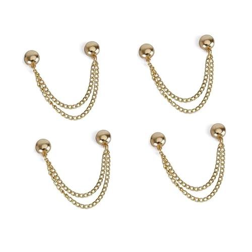 Hemd Clips 4 Stück magnetische Kleidungsclips, multifunktionale magnetische Knopfclips, stiftlose Broschenclips for Damenkleidung und Strickjacken(Color-01) von LCKKJHG