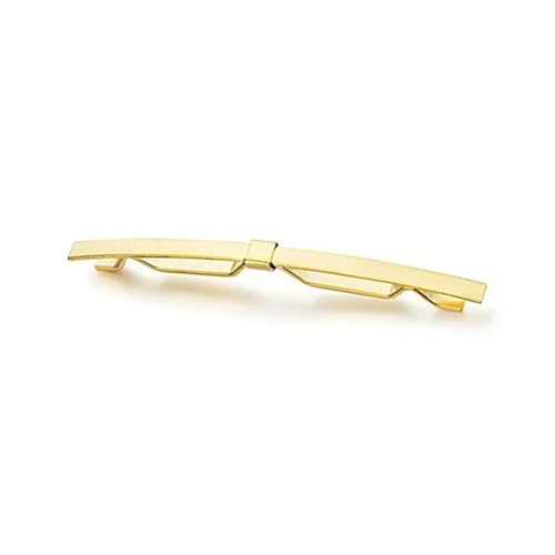 Hemd Clips Kupfer Kragen Bar Pin for Männer Gold Farbe Zwei Ton Clips Revers Designer Brosche(Gold C) von LCKKJHG