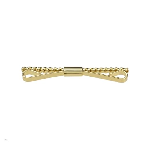 Hemd Clips Kupfer Kragen Bar Pin for Männer Gold Farbe Zwei Ton Clips Revers Designer Brosche(Gold E) von LCKKJHG