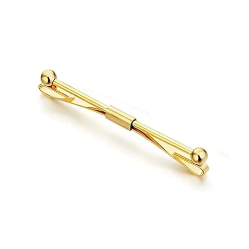 Hemd Clips Kupfer Kragen Bar Pin for Männer Gold Farbe Zwei Ton Clips Revers Designer Brosche(Gold H) von LCKKJHG