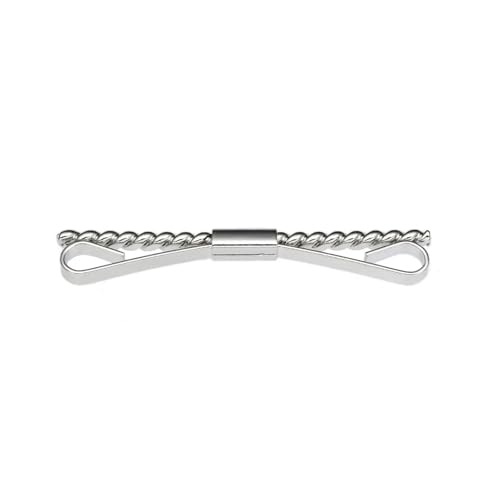 Hemd Clips Kupfer Kragen Bar Pin for Männer Gold Farbe Zwei Ton Clips Revers Designer Brosche(Silver E) von LCKKJHG