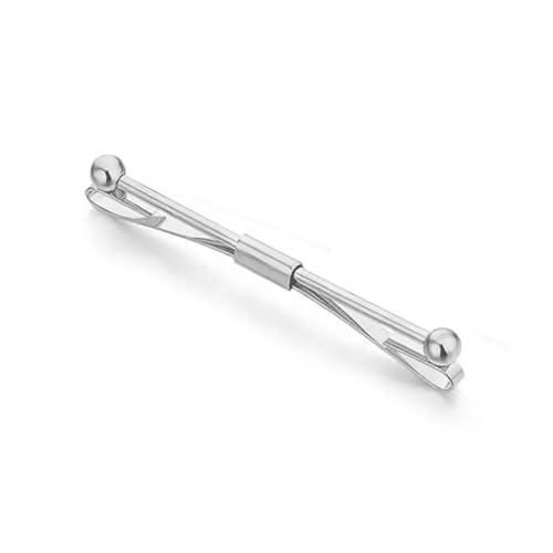 Hemd Clips Kupfer Kragen Bar Pin for Männer Gold Farbe Zwei Ton Clips Revers Designer Brosche(Silver H) von LCKKJHG