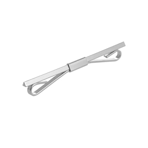 Hemd Clips Kupfer Kragen Bar Pin for Männer Gold Farbe Zwei Ton Clips Revers Designer Brosche(Silver I) von LCKKJHG