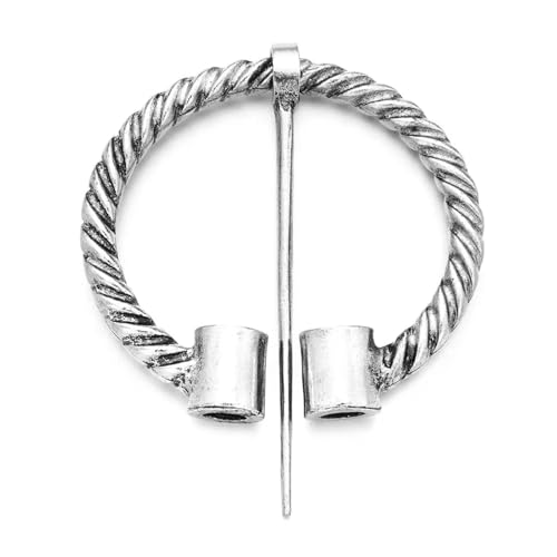 Hemd Clips Metall Runder Kreis Clip Schnalle Kleidung Ring Wickelhalter Seidenschal Ring Clip T-Shirt Krawattenklammer Frauen Ornament(Silver-Style-1) von LCKKJHG