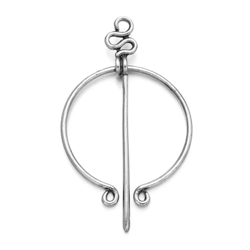 Hemd Clips Metall Runder Kreis Clip Schnalle Kleidung Ring Wickelhalter Seidenschal Ring Clip T-Shirt Krawattenklammer Frauen Ornament(Silver-Style-2) von LCKKJHG