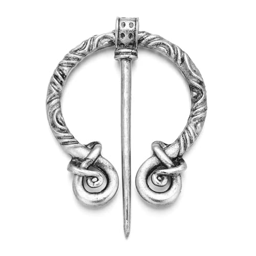 Hemd Clips Metall Runder Kreis Clip Schnalle Kleidung Ring Wickelhalter Seidenschal Ring Clip T-Shirt Krawattenklammer Frauen Ornament(Silver-Style-5) von LCKKJHG