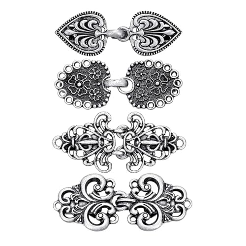 Hemd Clips Set Vintage Pullover Entenclip Cape Mantelverschluss for Kleid Shirt Cardigan Schalkragen Verschluss Rücken Cinch Clip(Style 1-A) von LCKKJHG