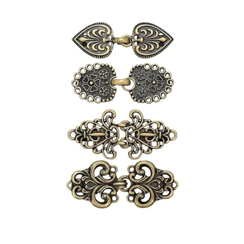 Hemd Clips Set Vintage Pullover Entenclip Cape Mantelverschluss for Kleid Shirt Cardigan Schalkragen Verschluss Rücken Cinch Clip(Style 1-B) von LCKKJHG