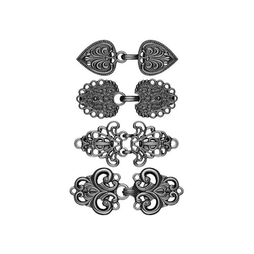 Hemd Clips Set Vintage Pullover Entenclip Cape Mantelverschluss for Kleid Shirt Cardigan Schalkragen Verschluss Rücken Cinch Clip(Style 1-E) von LCKKJHG