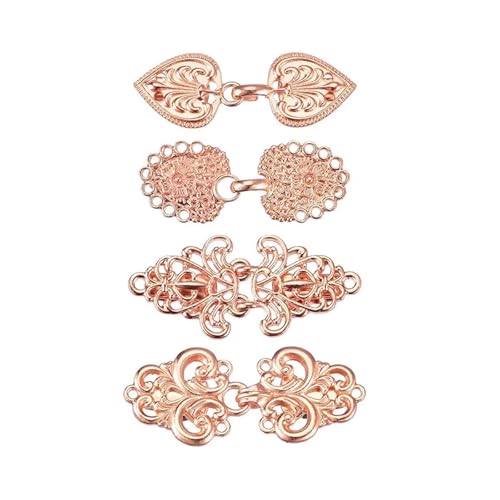 Hemd Clips Set Vintage Pullover Entenclip Cape Mantelverschluss for Kleid Shirt Cardigan Schalkragen Verschluss Rücken Cinch Clip(Style 1-F) von LCKKJHG