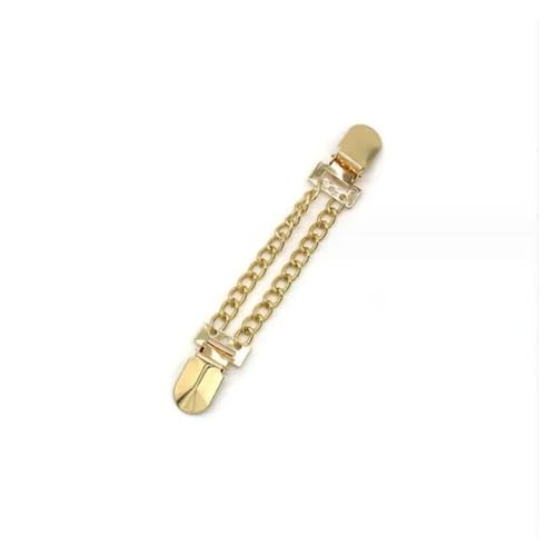 Hemd Clips Strickjacke Clip Cape Schal Hemd Pullover Kragen Ente Clip Perle Strass Bluse Schnalle Kleidung Dekoration Brosche Pin(Gold) von LCKKJHG