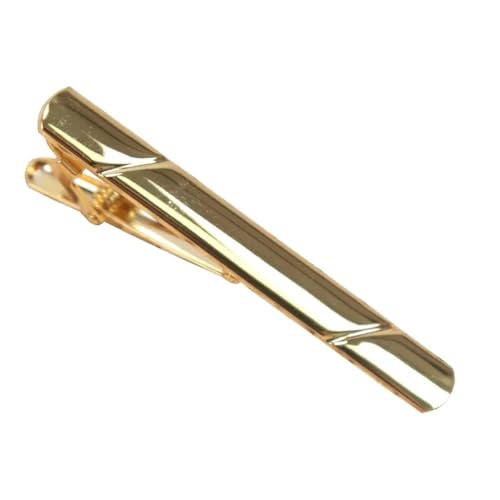Krawattenklammer Männer Krawattenklammer Hochzeit Krawatte Metall Kupfer Krawattenverschluss Clip Gentleman Krawatten Bar Clip Krawattennadel for Herren Accessoires(Gold) von LCKKJHG