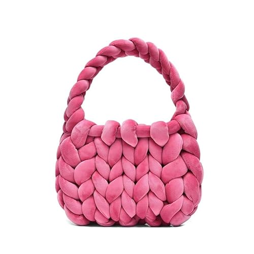 LCKKJHG Chunky Garn Gewebte UmhäNgetasche Samttasche Diy Handgemachte Stricktasche Tasche Kristallsamt Bewässerungskern Garn Stricktasche Handtasche(Colour 1,22X18cm) von LCKKJHG