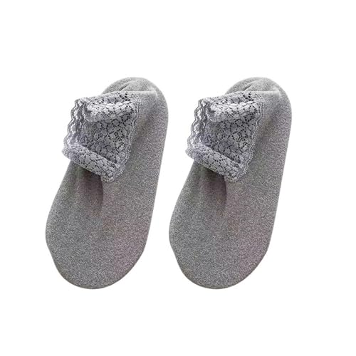 LCKKJHG Hausschuhe Socken Winter Dicke Woll Schuhe Frauen Verdicken Warme Hause Schlafzimmer Socken Hausschuhe Männer Nicht-slip Fuß Wärmer Schnee Socken Weihnachten geschenk(Gray 2) von LCKKJHG