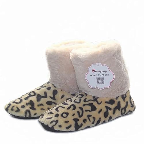 LCKKJHG Hausschuhe Socken Winter Hausschuhe Warm Weich Frauen Home Slippers Haus Boden Schuhe Damen Indoor Socken Pelzige Plüsch Slides Baumwolle Schuhe, Fotofarbe 03, 42 1/3 EU von LCKKJHG