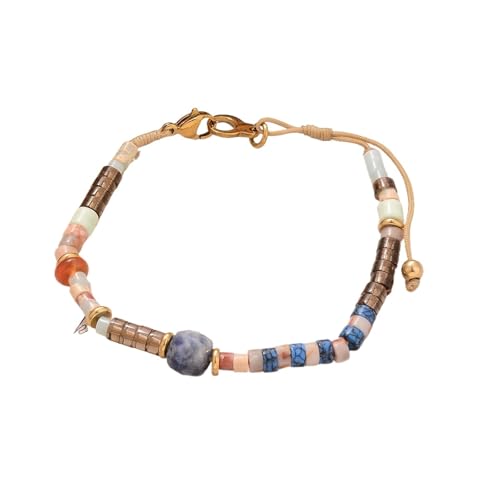 LCKKJHG Kristall Armband 2 Stück bunte Charms-Perlen, verstellbarer Schmuck for Damenarmbänder(Color-B) von LCKKJHG