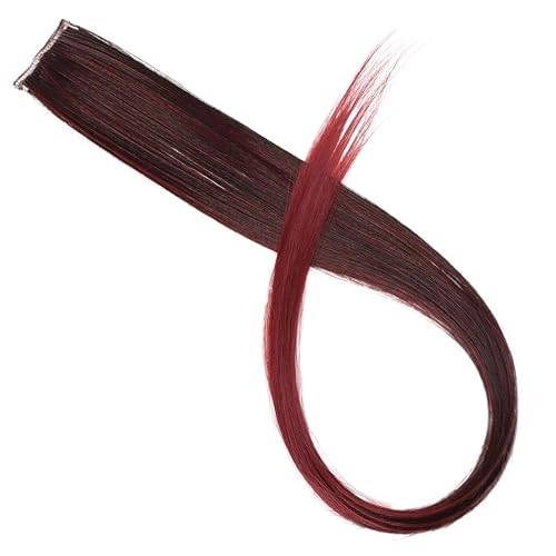 LCKKJHG Synthetische 18" Federn Haarspange in einteiliger Haarverlängerung DIY buntes Haarteil for schöne Mädchen FüR MäDchen Cosplay(52H) von LCKKJHG