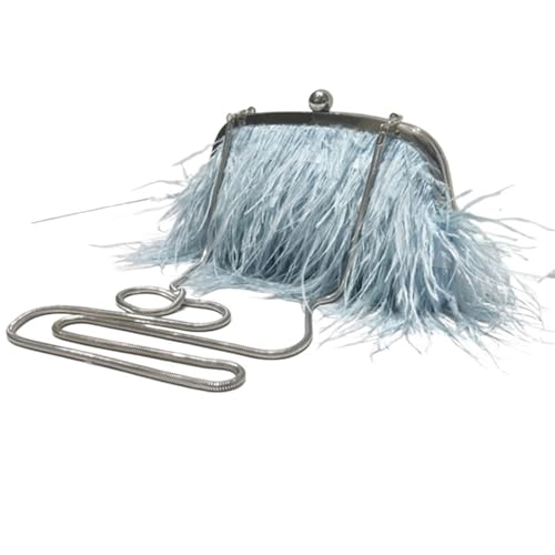 LCKKJHG clutch mit federn Feder Handtasche Frauen Abend Umhängetasche Perle Kette Schlange Schulter Tasche Luxus Taschen Party(Color-2) von LCKKJHG