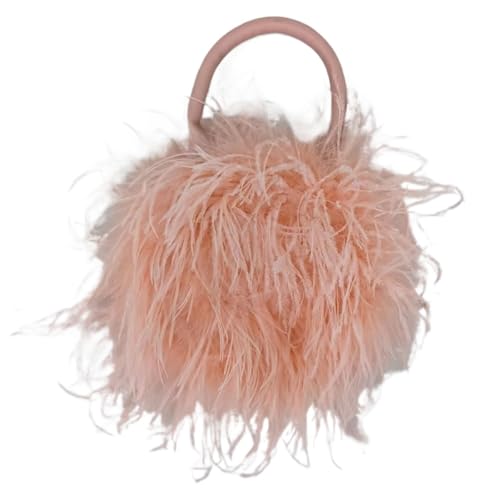 LCKKJHG clutch mit federn Mini Tasche Mode Pelzigen Romantische Party Anliegen Abendessen Hochzeit Braut Flauschigen Feder Frauen Handtasche(Pink 2) von LCKKJHG