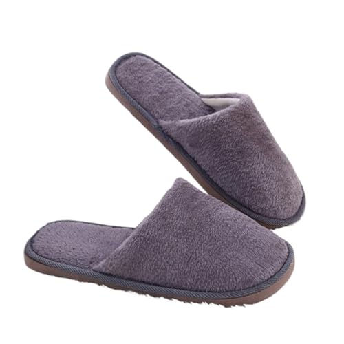 LCKKJHG herren hausschuhe Herren Hausschuhe Winter Warm Plüsch Weich Indoor Outdoor Schuhe for Schlafzimmer(GY,40-41) von LCKKJHG