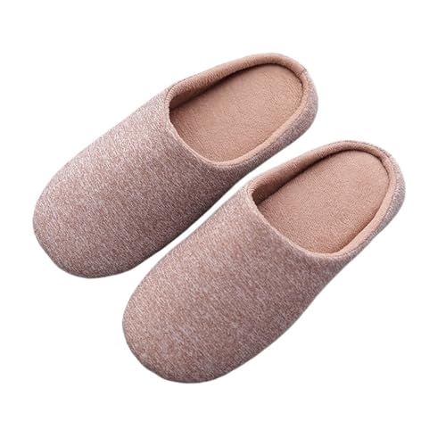 herren hausschuhe Hausschuhe for Herren und Damen, weiches Fell, warm, weich, for den Innenbereich, rutschfeste Baumwolle, for Paare, Herbst- Winterschuhe, Schlafzimmer, Slience Flats(E,35-36) von LCKKJHG