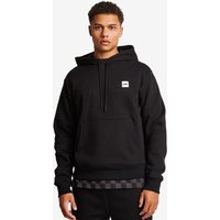 LCKR Embroidered Hooded Herren Kapuzenpullover - Schwarz - Größe L - Baumwoll-Fleece von LCKR