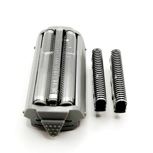 LCMARKET 2x Rasierer Innenklinge + Rasierer Außenfolie Ersatz für ES7003 ES7001 ES7000 ES5405 ES884 ES883 ES882 ES881 ES782 ES766 ES764 ES763 ES762 Rasierer Bartschneider Zubehör Grau von LCMARKET