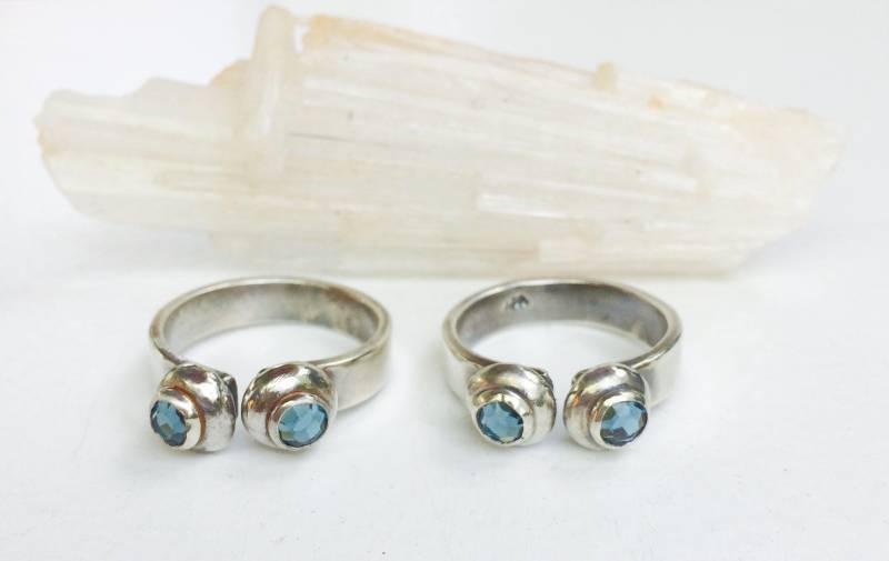 Silber Ring Oxidiert Vintage Swarovski Kristall Statement Silber Ring Oxidiert Vintage Swarovski Kristall Statement von LCNStudios