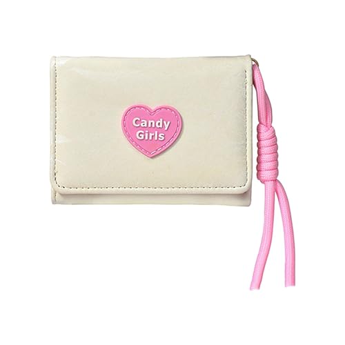 LCSVCCXA Kompakte Damen-Geldbörse mit Cartoon-Muster, ideal für Weihnachtseinkäufe, beige, 11 cm x 8 cm x 2 cm, wie beschrieben von LCSVCCXA