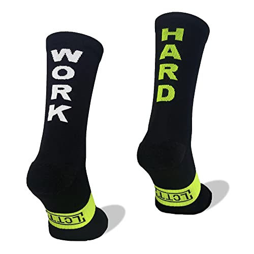 LCTT Lange Sportsocken für Rennrad, MTB, Laufen und Crossfit für Männer und Frauen, Spaß und Farbenfroh für Wandern, Laufen, Fitnessstudio - Technische Kompressionssocken aus Phosphorit für den Sport. von LCTT