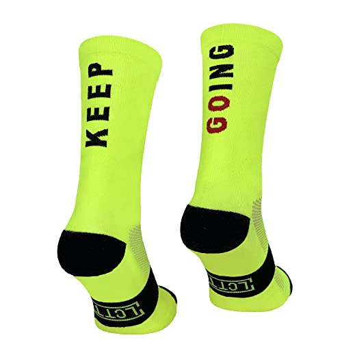 LCTT Lange Sportsocken für Rennrad, MTB, Laufen und Crossfit für Männer und Frauen, Spaß und Farbenfroh für Wandern, Laufen, Fitnessstudio - Technische Kompressionssocken aus Phosphorit für den Sport. von LCTT