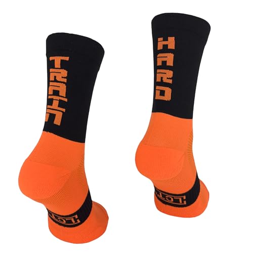 LCTT Lange Sportsocken für Rennrad, MTB, Laufen und Crossfit für Männer und Frauen, Spaß und Farbenfroh für Wandern, Laufen, Fitnessstudio - Technische Kompressionssocken aus Phosphorit für den Sport. von LCTT